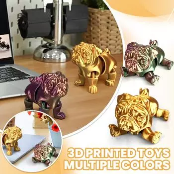 3D-печатная подвижная игрушка, с подвижными суставами, 3D-печатная игрушка-украшение, снятие стресса, подвижная One Size золотой