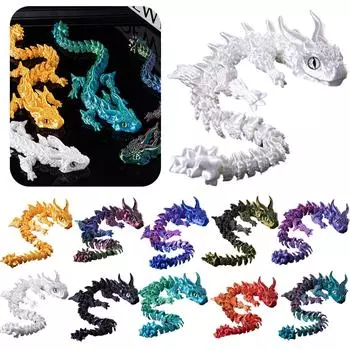 3D-печатная подвижная игрушка, с подвижными суставами, 3D-печатная игрушка-украшение, снятие стресса, подвижная One Size чёрный