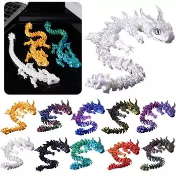 3D-печатная подвижная игрушка, с подвижными суставами, 3D-печатная игрушка-украшение, снятие стресса, подвижная One Size чёрный