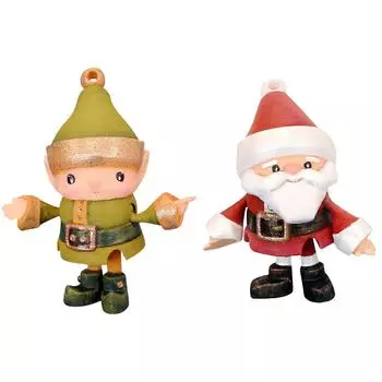 3D-печатная подвижная рождественская кукла, игрушка, модель украшения, подвижная модель персонажа One Size зелёный