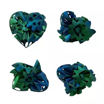 3D-печатная полая любовь 3D-печатная игрушка любовь для взрослых и детей Таинственная игрушка любовь One Size темно-зеленого