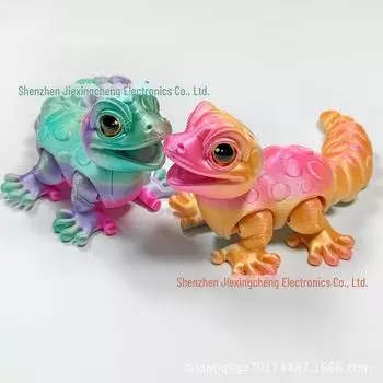 3D-печатная разноцветная мини-игрушка хамелеон-геккон с имитацией глаз Small