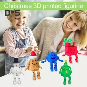 3D-печатная рождественская игрушка, настольная фигурка, игрушка для снятия стресса, подвижное украшение, подарок на день рождения, Рождество для детей Christmas Tree