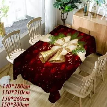3D-печатная рождественская скатерть прямоугольная для вечеринки, домашнего стола для пикника 140X180cm