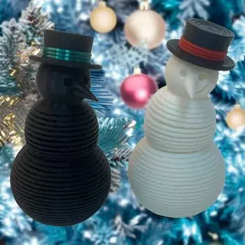 3D-печатная рождественская весенняя игрушка-снеговик для снятия стресса One Size чёрный