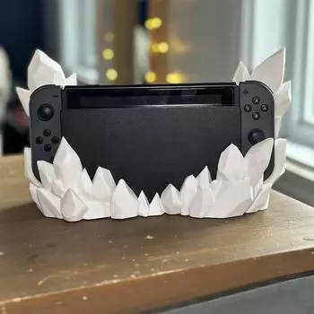 3D-печатная ручка для игровой консоли, подставка для переключателя, уникальная док-станция для переключателя Crystal зелёный