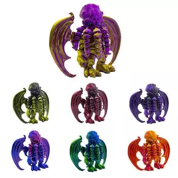 3D-печатная шарнирная игрушка-кальмар, креативная декоративная модель для взрослых и детей One Size армия зеленый