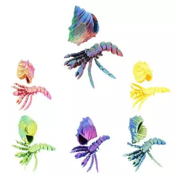 3D-печатная шарнирная магнитная игрушка-отшельник, креативная декоративная модель для взрослых и детей One Size синий