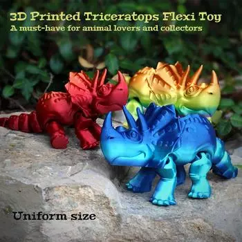 3D-печатная шарнирная творческая игрушка, декоративная модель для взрослых и детей One Size синий