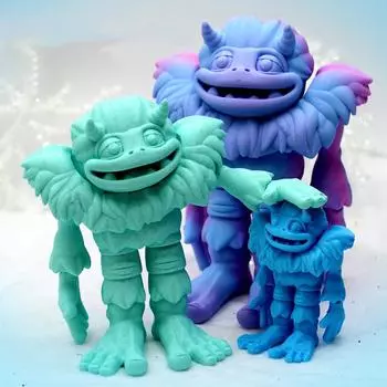 3D-печатная шарнирная творческая игрушка, декоративная модель для взрослых и детей One Size синий