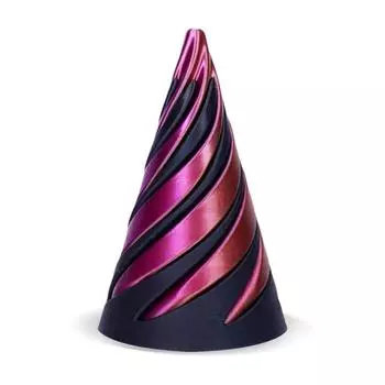 3D-печатная спиральная игрушка, проходящая через пирамиду, игрушка-фиджет, настольная игрушка (Оранжевый черный)