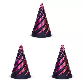 3D-печатная спиральная игрушка, проходящая через пирамиду, игрушка-фиджет, настольная игрушка (Красный Золотой Черный)