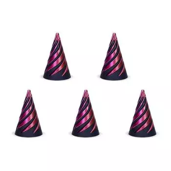 3D-печатная спиральная игрушка, проходящая через пирамиду, игрушка-фиджет, настольная игрушка (Красный Золотой Черный)