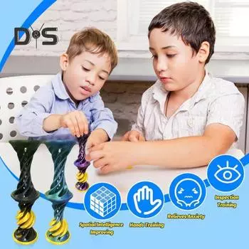 3D-печатная спиральная игрушка с запускающимся шаром, невозможная пирамида, сквозная скульптура, вихревая нить, иллюзия, снятие стресса, дети, взрослые, мини-спираль белый