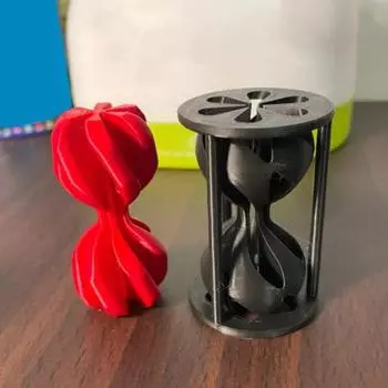 3D-печатная спиральная игрушка в виде песочных часов, невозможная проходная спиральная скульптура в виде песочных часов, антистрессовая мини-игрушка в виде песочных часов, украшение для рабочего стола, орнамент