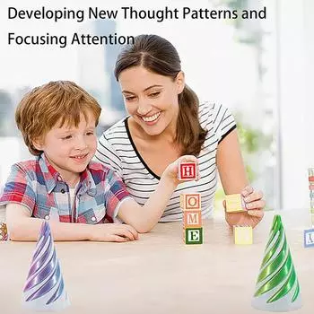 3D-печатная спиральная конусная игрушка-фиджет, невозможная пирамида, сквозная скульптура, мини-вихревая нить, иллюзия для детей и взрослых