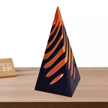 3D-печатная спиральная конусная игрушка, игрушка для снятия стресса, невозможная пирамида, сквозная скульптура, мини-иллюзия нити вихря