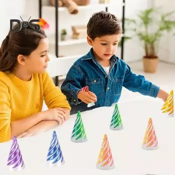 3D-печатная спиральная конусная игрушка, иллюзия вихревой нити, невозможная спиральная конусная проходная скульптура, снятие стресса для детей и взрослых, мини-спиральная конусная игрушка-фиджет темно-зеленого