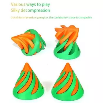 3D-печатная спиральная конусная игрушка, настольная фигурка со спиралью, снятие стресса и тревоги для детей