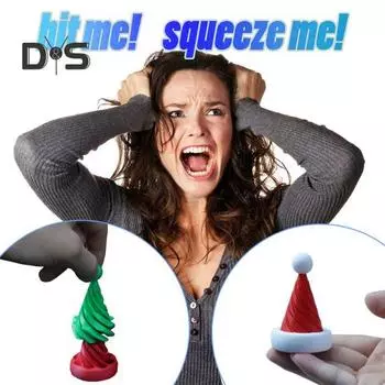 3D-печатная спиральная конусная игрушка, невозможная рождественская елка, сквозная скульптура, вихревая нить, иллюзия, снятие стресса, для детей и взрослых, мини-спиральная шапка Санты зелёный/красный