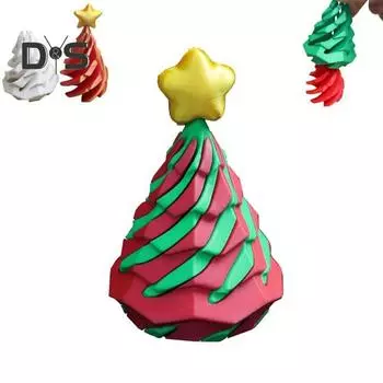 3D-печатная спиральная конусная игрушка, невозможная рождественская елка, сквозная скульптура, вихревая нить, иллюзия, снятие стресса, для детей и взрослых, мини-спиральное дерево, фиджет A