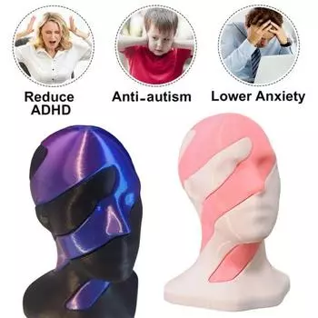 3D-печатная спиральная модель головы, невозможное человеческое лицо, сквозная скульптура, вихревая нить, иллюзия, снятие стресса, мини-манекен, фигурка, игрушка-фиджет