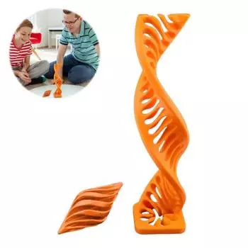 3D-печатная спиральная структура игрушки, иллюзия вихревой нити, невозможная спиральная проходная скульптура, снятие стресса для детей и взрослых, мини-спиральная игрушка-фиджет оранжевый