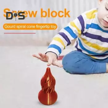 3D-печатная спиральная тыква-игрушка, невозможная сквозная спиральная тыква-конус, фигурка для снятия стресса, тревожности, мини-тыква, игрушка-фиджет, украшение для рабочего стола D