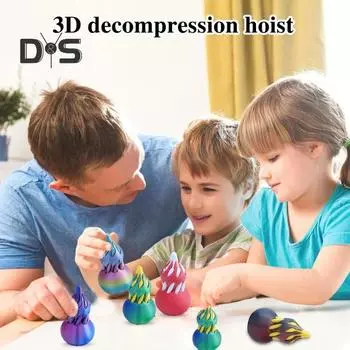 3D-печатная спиральная тыква-игрушка, невозможная сквозная спиральная тыква-конус, фигурка для снятия стресса, тревожности, мини-тыква, игрушка-фиджет, украшение для рабочего стола C