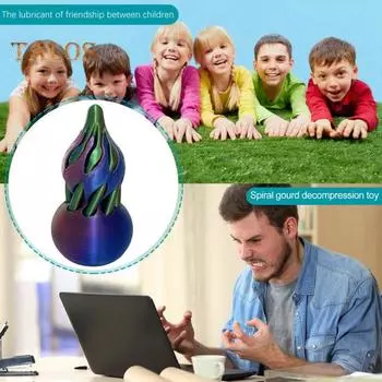 3D-печатная спиральная тыква-игрушка, невозможная сквозная спиральная тыква-конус, фигурка для снятия стресса, тревожности, мини-тыква, игрушка-фиджет, украшение для рабочего стола E