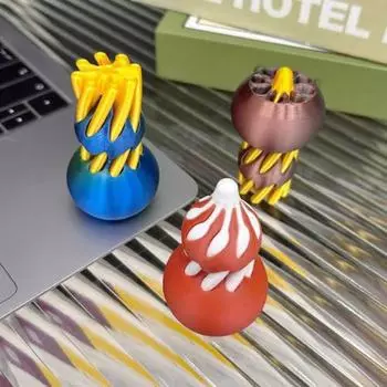 3D-печатная спиральная тыква-игрушка Невозможная сквозная спиральная тыква-конус Фигурка Стресс G
