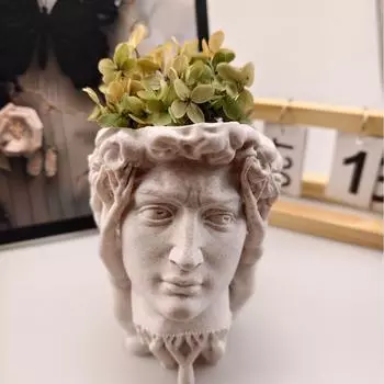 3D-печатная статуэтка, цветочная композиция, ваза, украшения, ваза, креатив белый