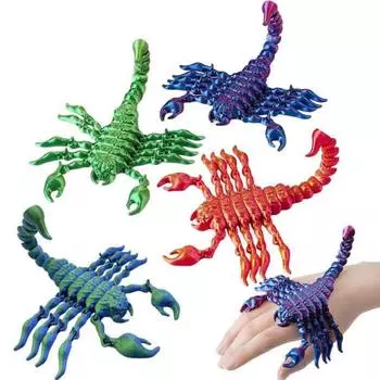 3D-печатная статуэтка-украшение в виде скорпиона с гибкими суставами, реалистичные модели скорпионов для взрослых и подростков