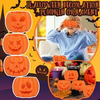 3D-печатная тыква для Хэллоуина, держатель для свечей, игрушка, креативная игрушка, декоративная для домашнего декора One Size