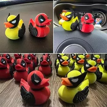 3D-печатная утка, украшения для приборной панели автомобиля, настольный декор в виде утки, подарочные фигурки для украшения рабочего стола One Size красный