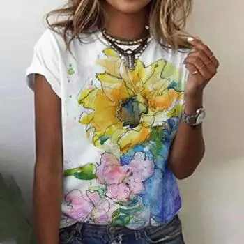3D-печатная женская футболка, женская одежда с коротким рукавом, женская модная повседневная уличная футболка XXS