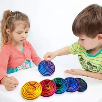 3D-печатное кольцо-спиннер для снятия стресса и тревожности для детей и подростков, взрослых, вращающееся на 360 градусов, игрушка из семи колец, портативная игрушка для путешествий и повседневного использования