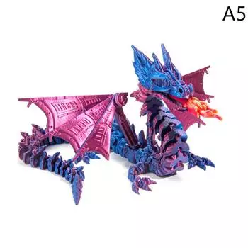 3D-печатное крыло дракона-меха, украшение дракона, 3D летающий дракон, вращающийся, сочленяемый дракон, детский подарок на день рождения, декор для рабочего стола