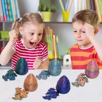 3D-печатное яйцо дракона, статуэтка розового дракона в коробке для яиц, настольное украшение в виде розового дракона, коллекционная игрушка в виде яйца дракона, подарок для любителей драконов