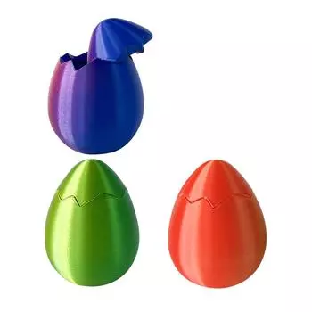 3D-печатное яйцо-сюрприз, в котором можно хранить конфеты и украшения, пасхальный сюрприз-подарок One Size зелёный