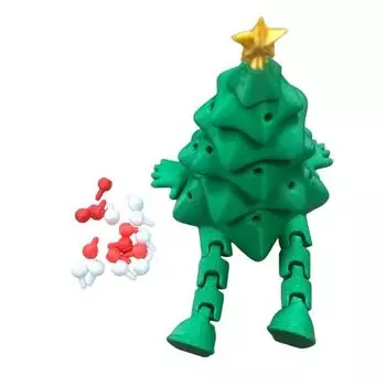 3D-печатное рождественское украшение в виде елки, настольная фигурка елки с гибким и подвижным соединением для расслабляющего рождественского настольного украшения для декора дома и офиса Christmas Tree