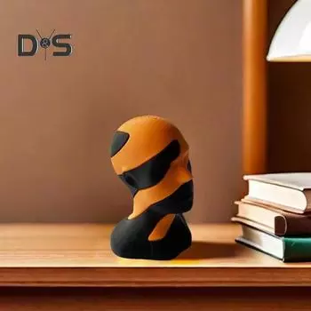 3D-печатное украшение для головы, проходное украшение в виде манекена, настольное украшение в форме человеческой головы для домашнего декора зелёный/фиолетовый