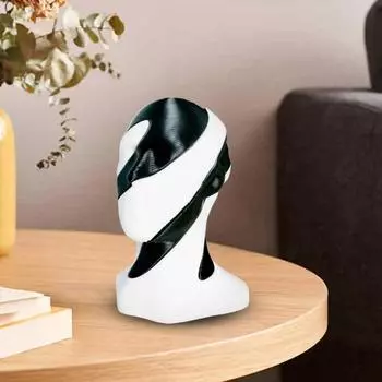 3D-печатное украшение для головы, проходное украшение в виде манекена, настольное украшение в форме человеческой головы зелёный/фиолетовый