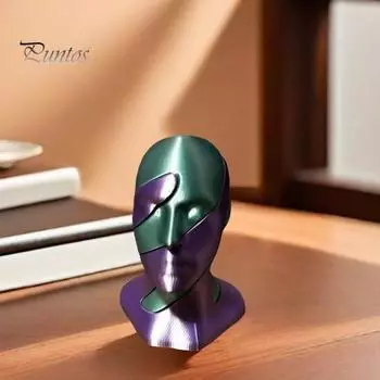 3D-печатное украшение для головы, проходное украшение в виде манекена, настольное украшение в форме человеческой головы для домашнего декора оранжевый