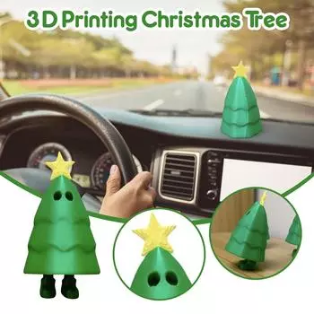 3D-печатное украшение на рождественскую елку, 3D-печатное симпатичное, регулируемые ножки для создания различных поз, рождественские украшения, уникальный человек на рождественской елке One Size