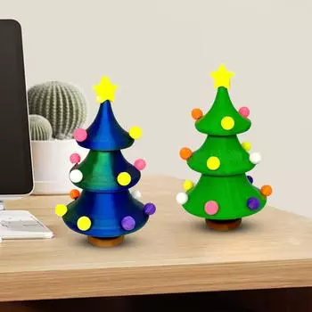 3D-печатное украшение на рождественскую елку, снятие стресса, тревожности, мини-танцующая качающаяся рождественская елочная игрушка, украшение для домашнего офиса, настольный подарок на праздник синий