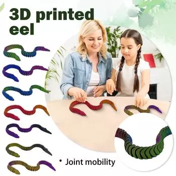 3D-печатное животное угорь, 3D-печатная игрушка угорь, 3D-печатное животное угорь, игровое место для питомца, украшение для домашнего стола руководителя, подарок для друзей One Size
