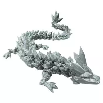 3D-печатные фигурки драконов с подвижными суставами, 3D-печатные хрустальные игрушки-драконы, фигурки животных, домашний декор на день рождения, (A-Flame Orange, 11 дюймов) One Size