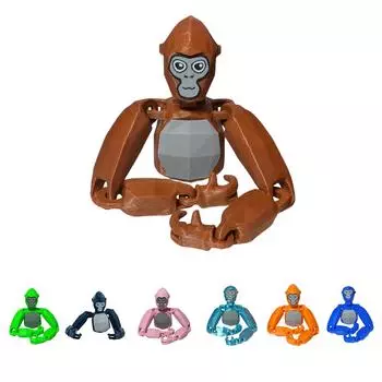3D-печатные фигурки, шарнирные друзья - кронштейн для украшения верхней части торта - качающаяся игрушка-обезьянка One Size оранжевый