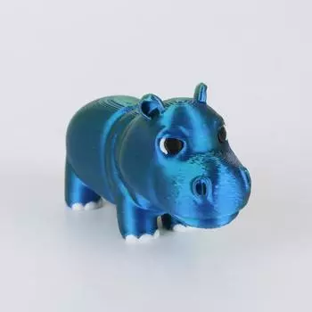 3D-печатные игрушки-бегемоты, украшения в виде бегемотов, 3D-печатные украшения в виде бегемотов, снятие стресса, подвижный бегемот